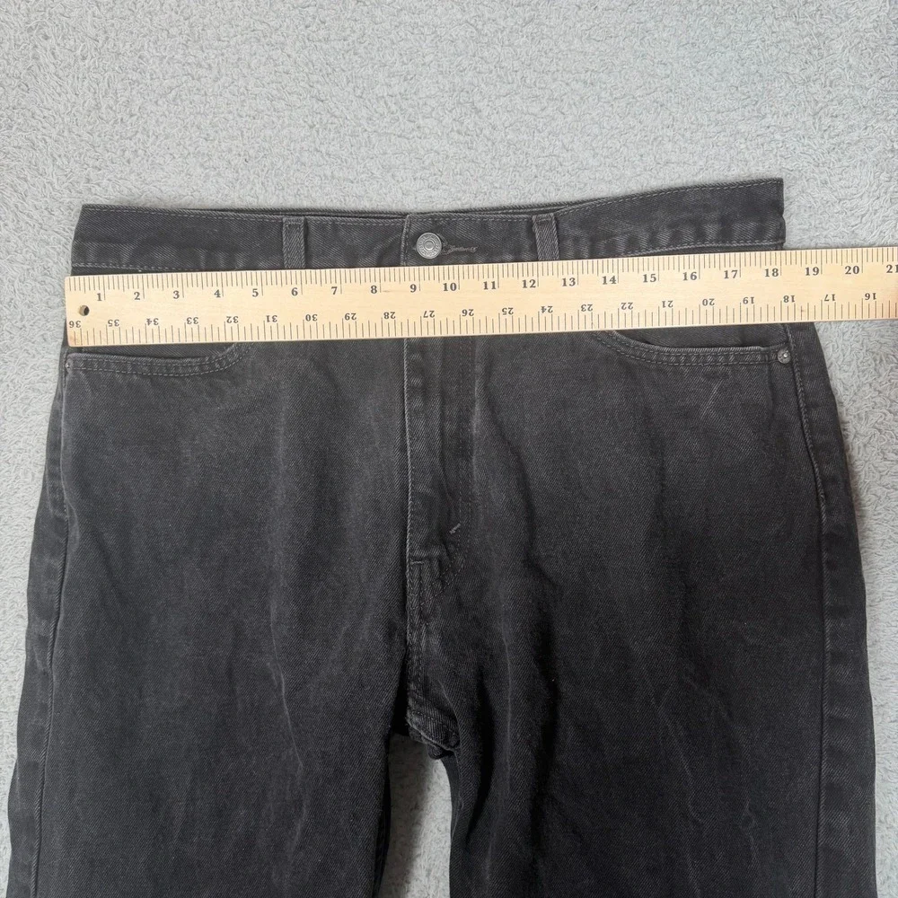 Levis 505‎ Mens Regular Fit Straight Leg Black Denim Jeans 38x32 PC9-00505-0260